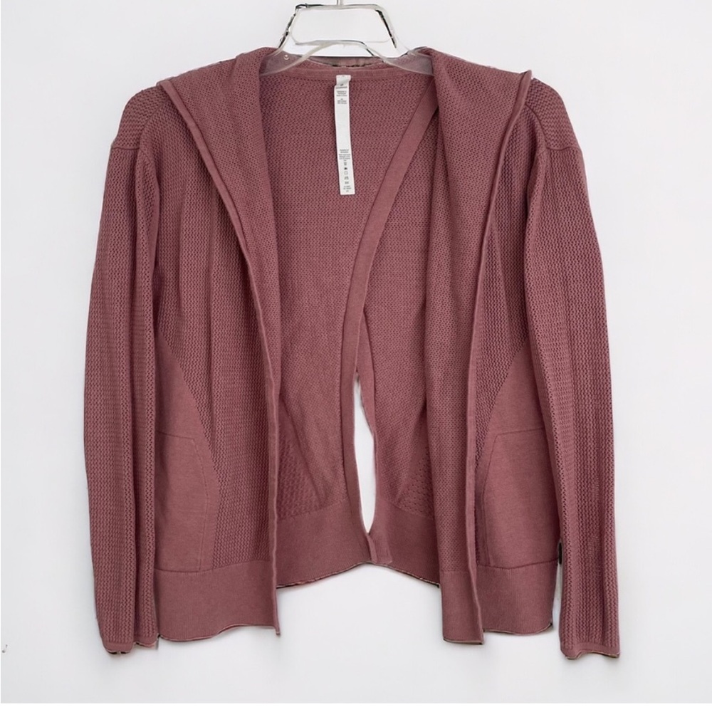 Lululemon Athletica Pink Hooded Open Back Cutout Jacket